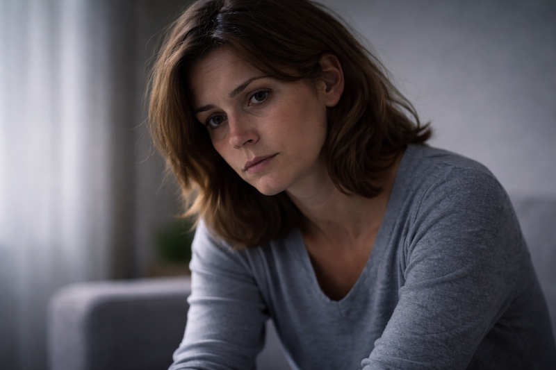 epuisement-anxiete-sp Personne présentant des cernes visibles et une expression fatiguée, illustrant l’épuisement physique et mental lié à l’anxiété chronique chez les personnes atteintes de sclérose en plaques.